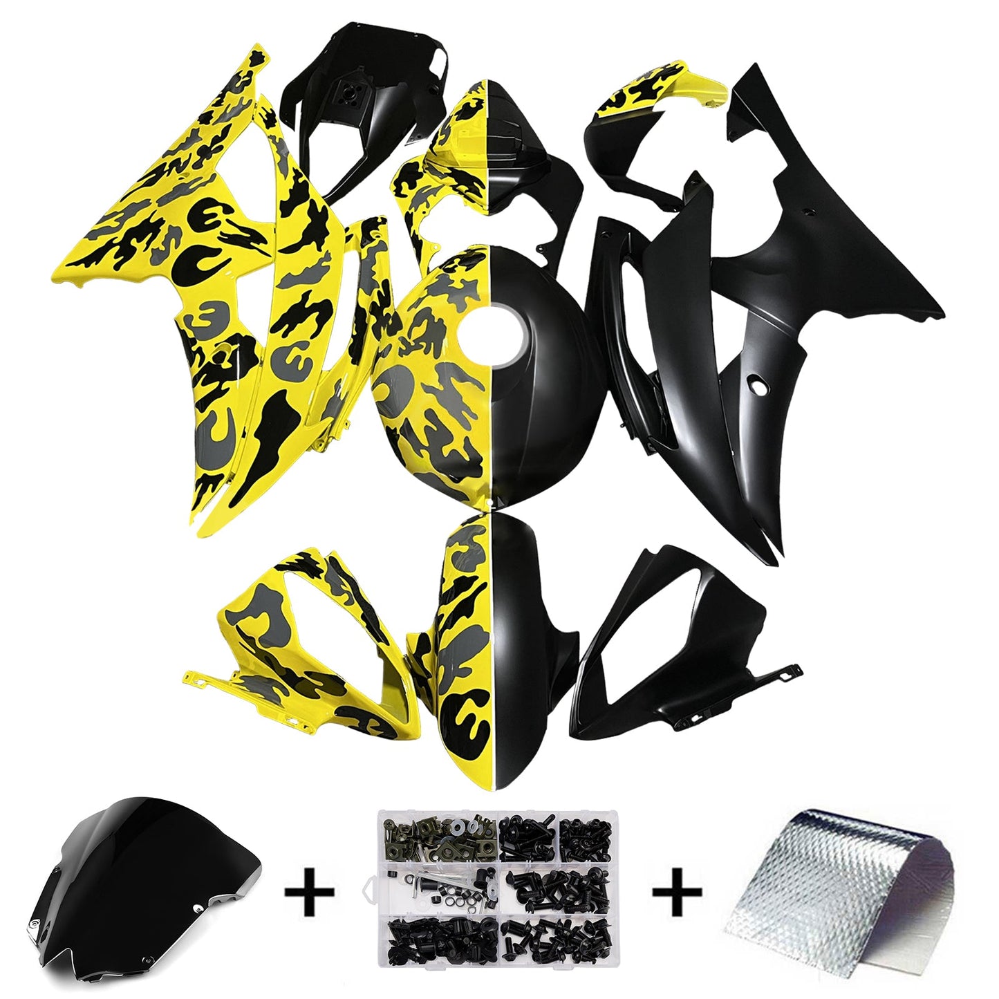 Kit carenatura iniezione plastica ABS per Yamaha YZFR6 YZF-R6 2008-2016