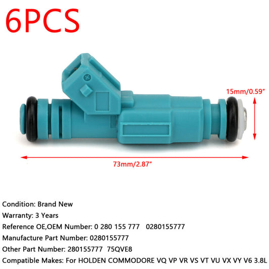 1pcs Iniettori di carburante per Holden Commodore VG VN VL VQ VP VR VS VT VU VX VY V6 3.8L