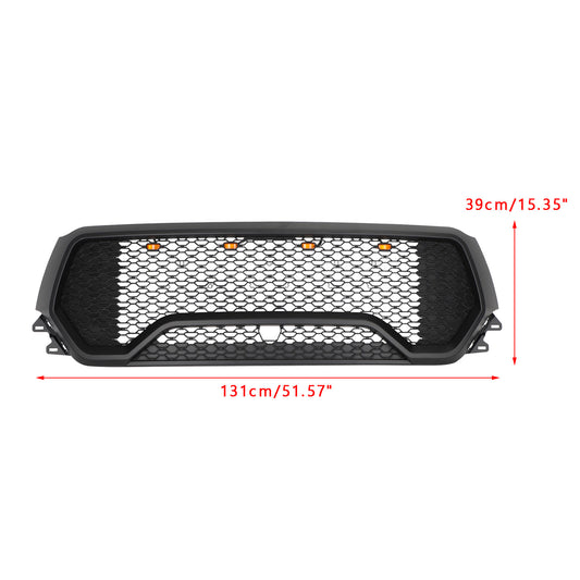 Trx Style LED Honeycomb Front Upper Hood Grille Fit Dodge Ram 1500 2019-2024