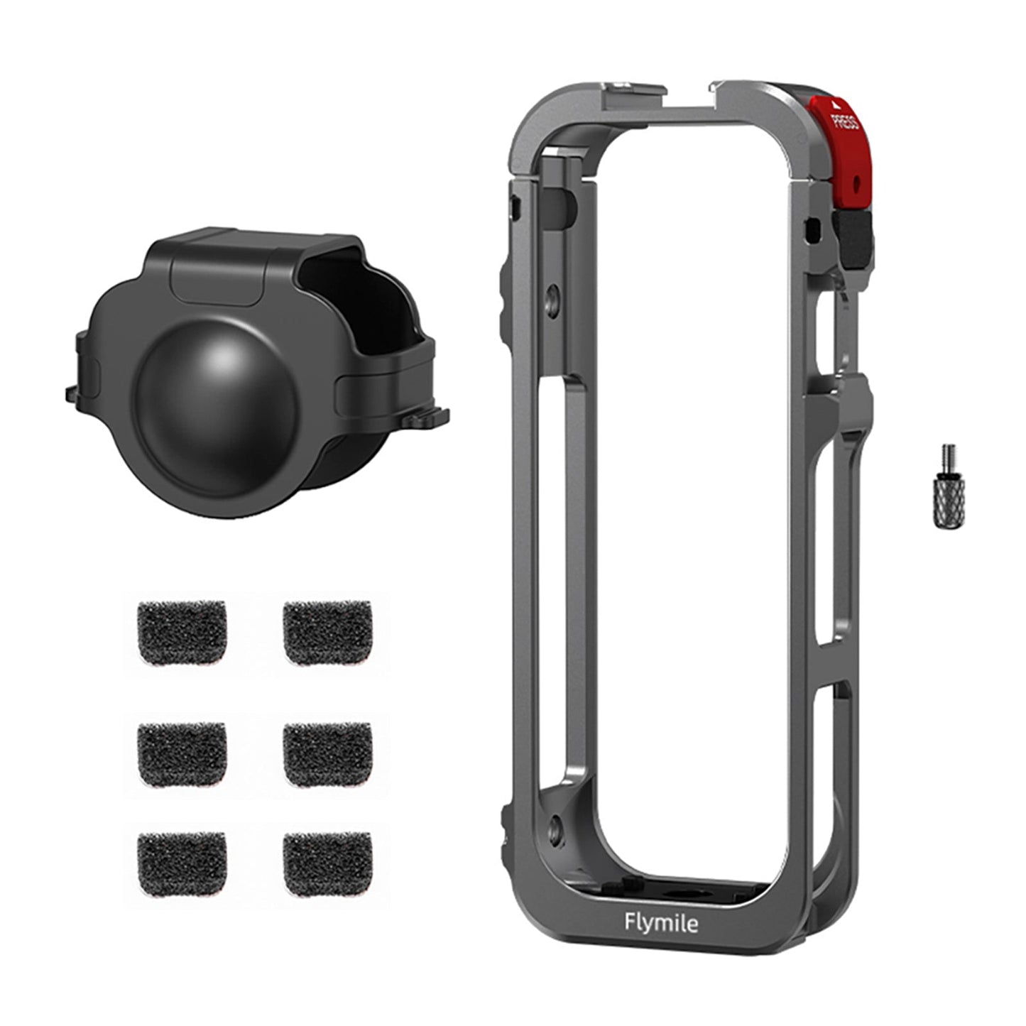 Telaio di supporto per Insta360 X5, custodia protettiva in silicone, protezione per l'obiettivo.