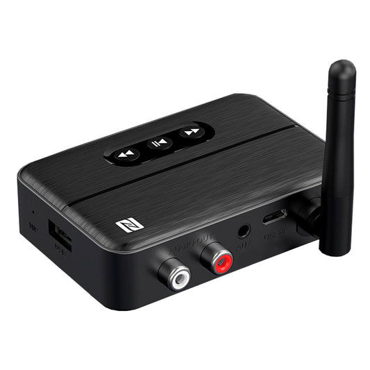 Ricevitore audio Bluetooth 5.4 NFC, amplificatore AUX/RCA, unità flash USB per riprodurre musica