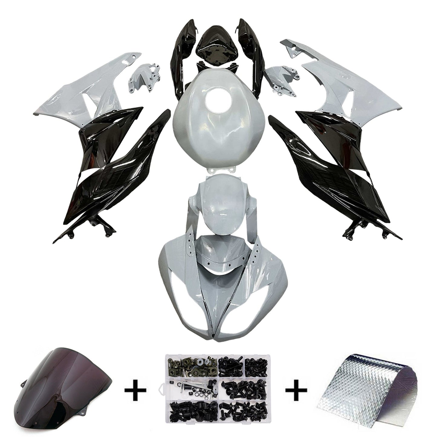 Kit carenatura iniezione in plastica ABS adatto per Kawasaki ZX6R 636 2009-2012