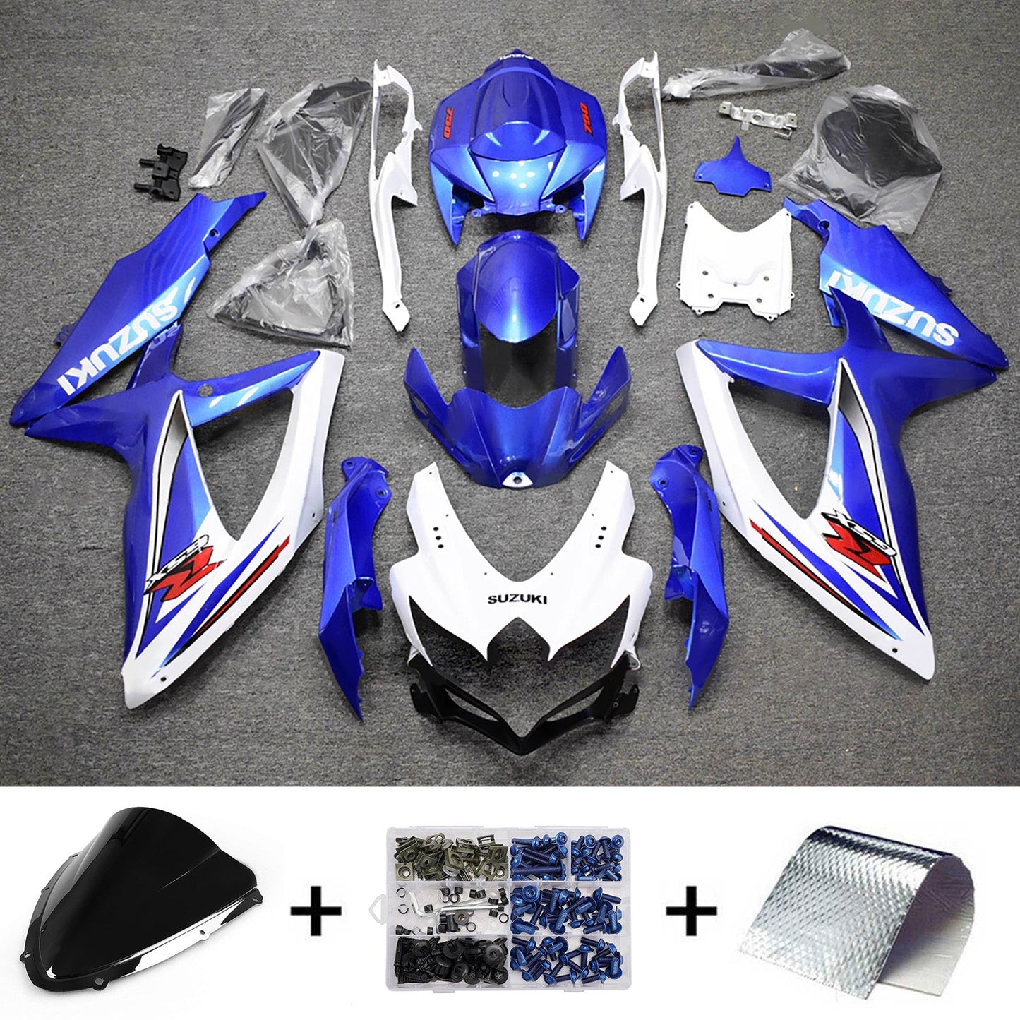 Kit carenatura iniezione plastica ABS per Suzuki GSXR 600/750 2008-2010 K8