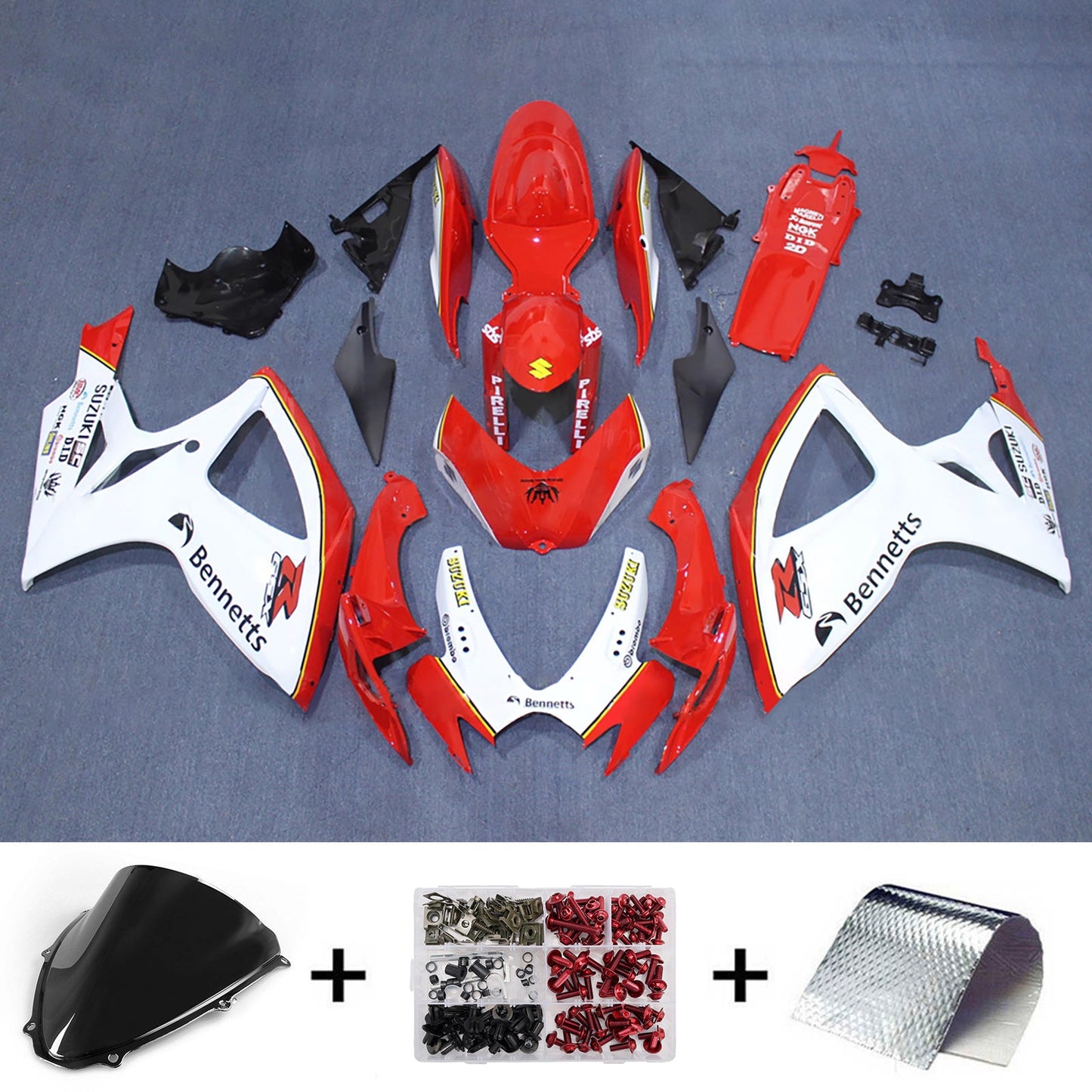 Kit carenatura iniezione plastica ABS per Suzuki GSXR 600/750 2006-2007 K6