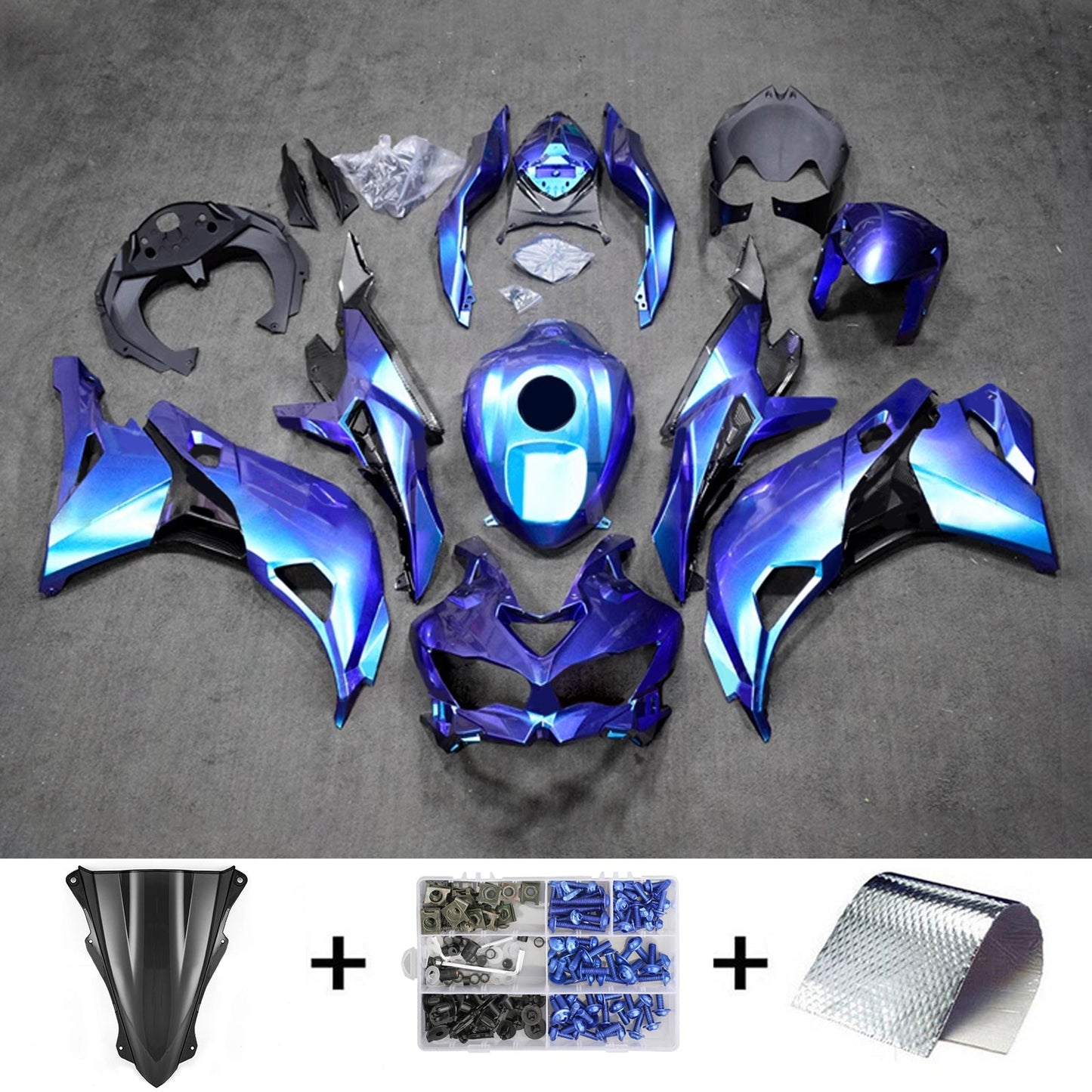 Kit carenatura iniezione Kawasaki Ninja ZX-25R ZX-4R ZX-4RR 2019-2026