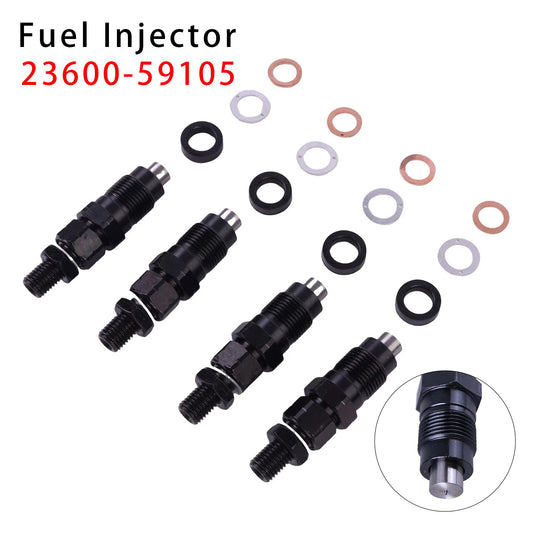 4 pezzi di iniettori di carburante per motore Toyota 3L Hilux Hiace 2.8L 23600-59105
