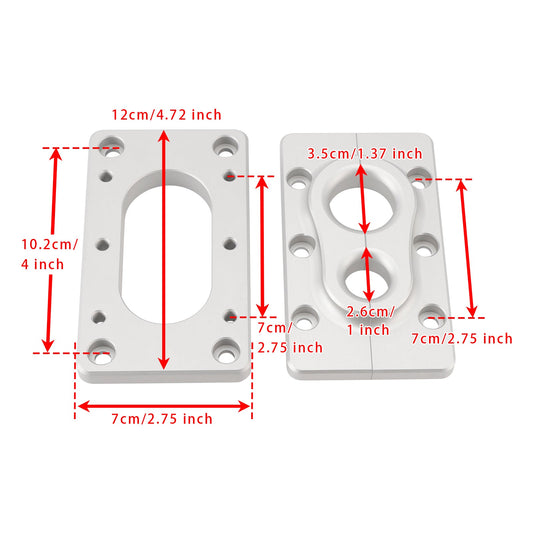 Confezione da 2 staffe di montaggio passanti in alluminio per Holley Terminator X Max
