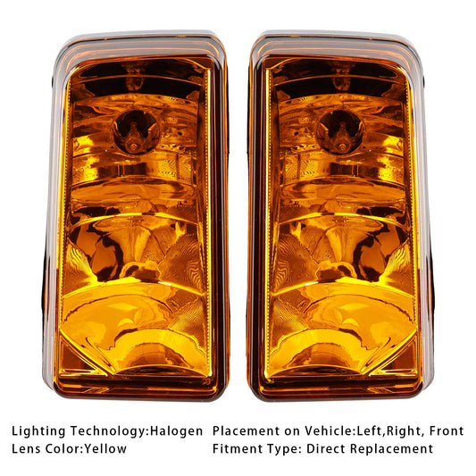 Coppia di fari fendinebbia con lampadine per Chevy Tahoe Sierra 2007-2015, lente gialla