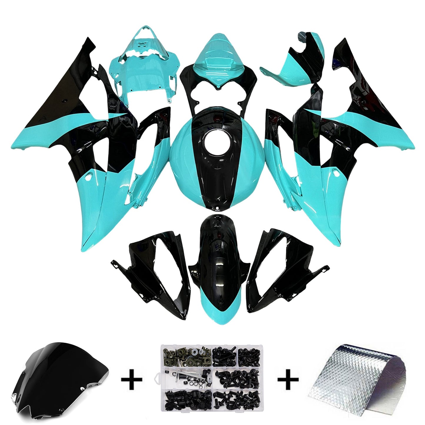 Kit carenatura iniezione plastica ABS per Yamaha YZFR6 YZF-R6 2008-2016