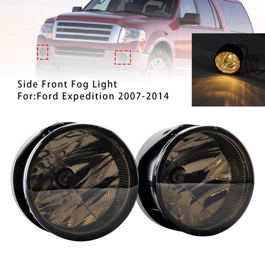 Coppia di fari fendinebbia anteriori con lampadine per Ford Expedition 2007-2014, lenti fumé