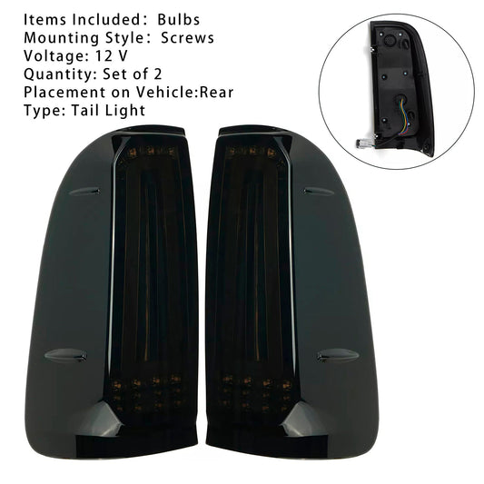 Toyota Hilux Vigo KUN26 SR SR5 Workmate 2012-2014 Coppia di fanali posteriori a LED fumé