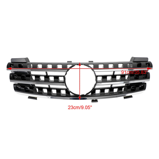 Griglia anteriore Per Mercedes Classe ML W164 2005-2008 ABS Cromato/Nero