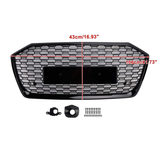 Griglia anteriore a nido d'ape in stile RS6 per Audi A6 S6 2019-2023 senza ACC