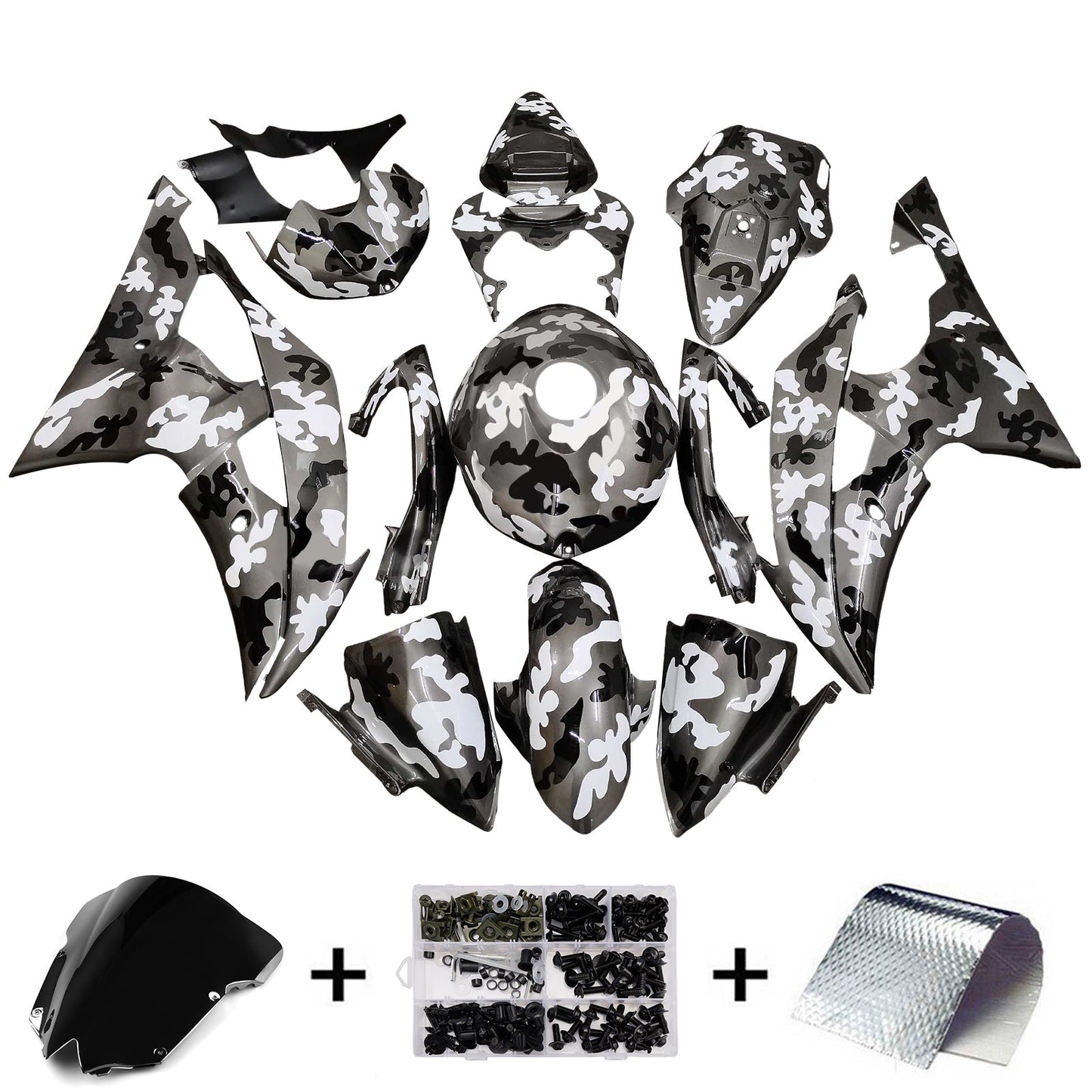 Kit carenatura iniezione plastica ABS per Yamaha YZFR6 YZF-R6 2008-2016