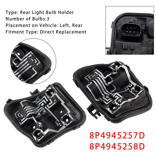 Supporto lampadina luce posteriore sinistra+destra Audi A3 5 PORTE Sportback (8PA) 2009-2013 8P4945257D 8P4945258D