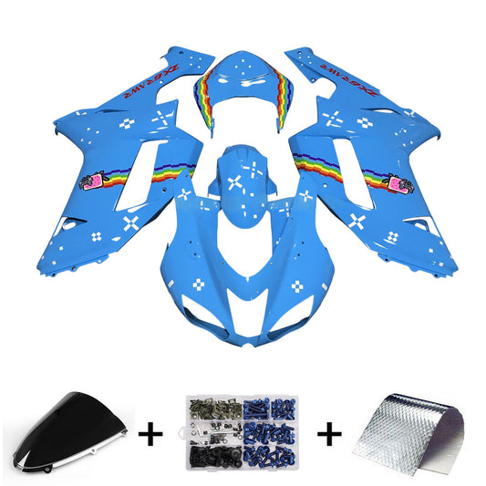 Kit carenatura iniezione in plastica ABS adatto per Kawasaki ZX6R 636 2007-2008