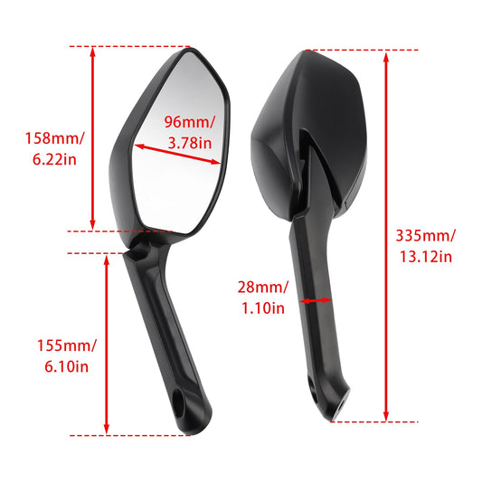 Set specchietti sinistro e destro per Ducati Multistrada 1200 10-18 Multistrada 1260 17-21