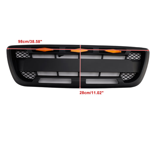Griglia paraurti anteriore nera opaca Ford Ranger 1998-2000 con luce a LED