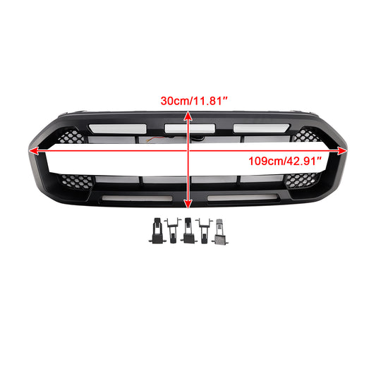Griglia paraurti anteriore Raptor Style adatta per Ford Ranger 2019-2023, nera