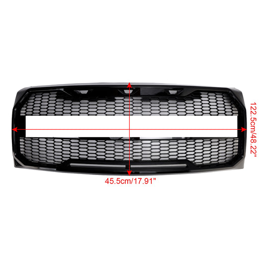 Griglia paraurti anteriore stile Raptor nero lucido adatta per Ford F150 2009-2014