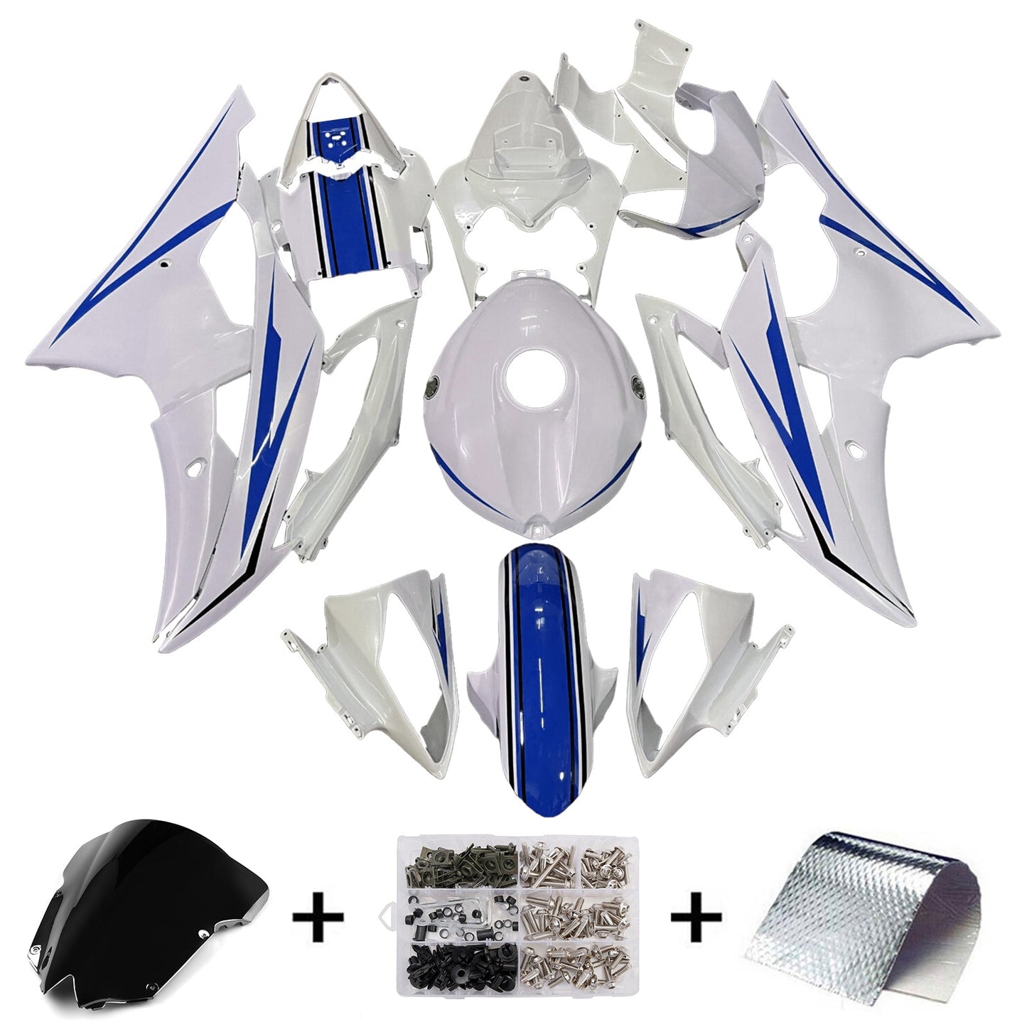 Kit carenatura iniezione plastica ABS per Yamaha YZFR6 YZF-R6 2008-2016