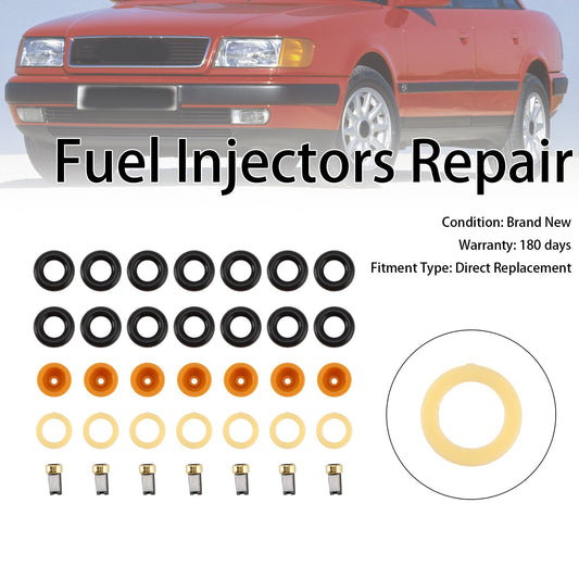 6 pezzi Guarnizione filtro O-ring iniettore carburante adatta per Audi 80 90 100 A4 A6 A8 2.4 2.6 2.8