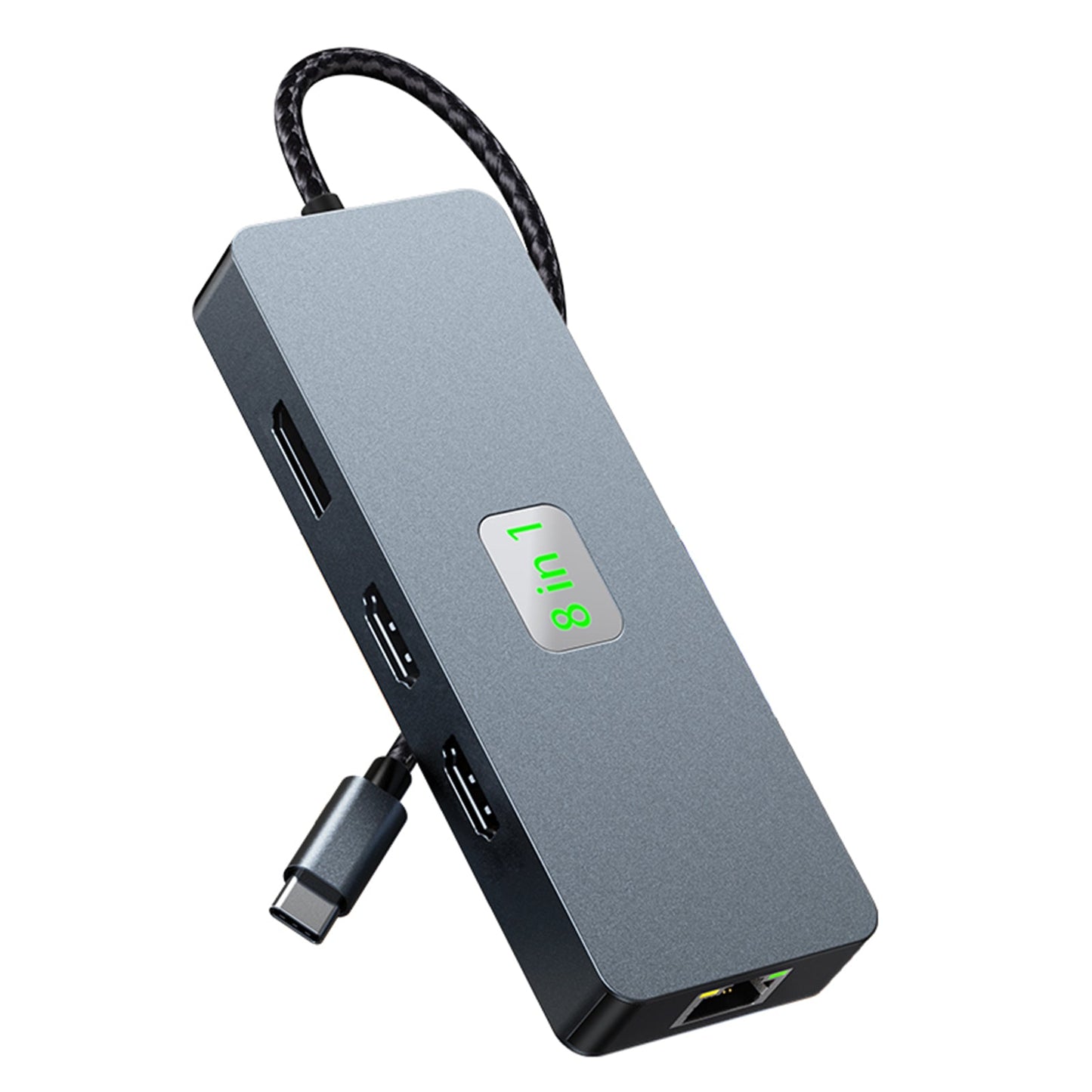 Adattatore hub dock interfaccia USB 3.0 HDMI DP PD100W 8 in 1 TYPE-C a RJ45 Gigabit