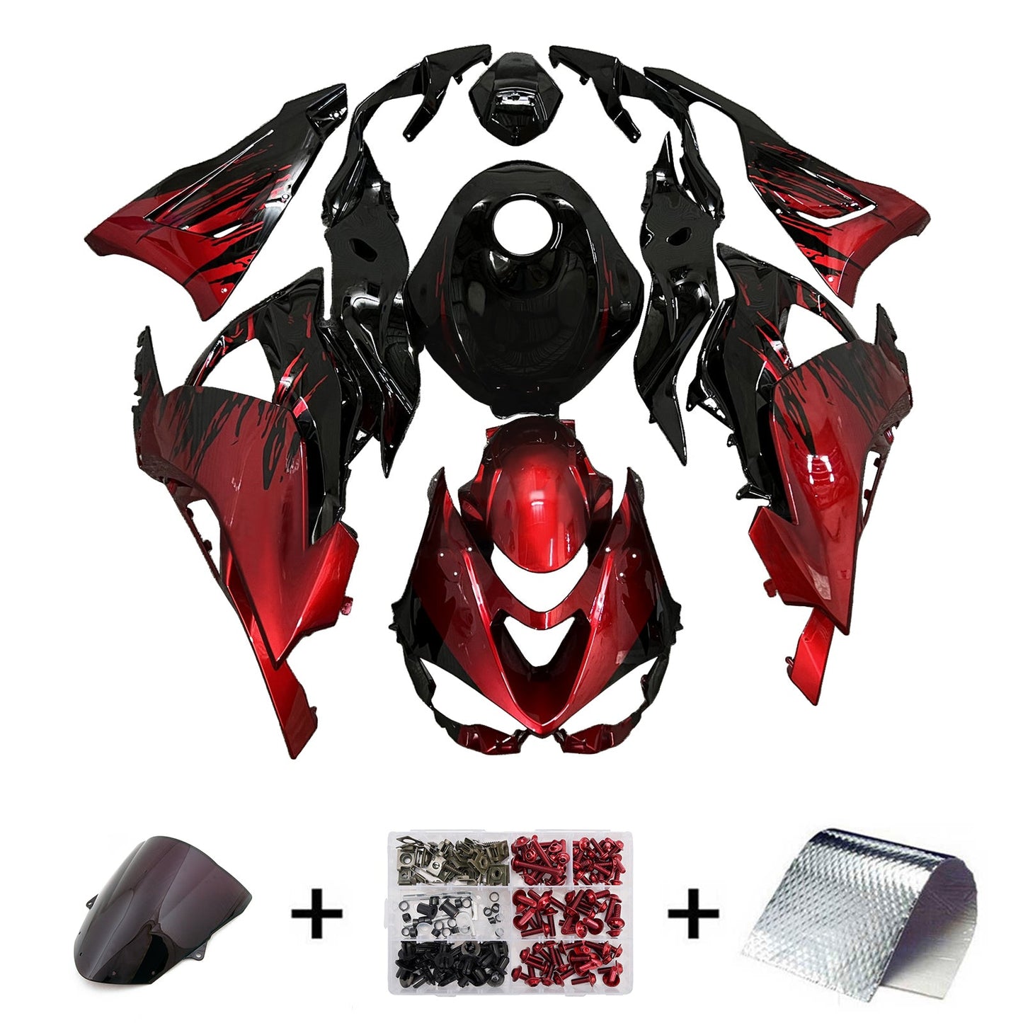 Kit carenatura iniezione in plastica ABS adatto per Kawasaki ZX-6R 2024-2026