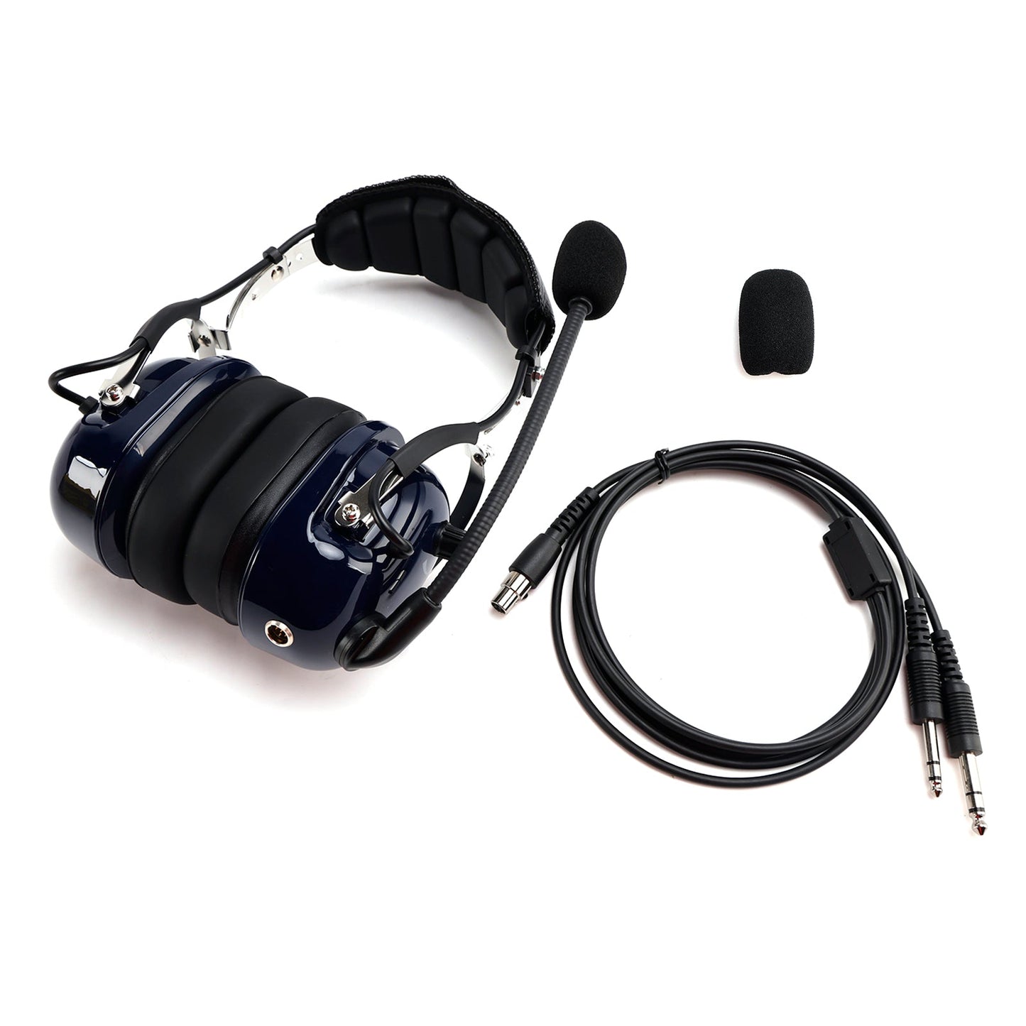 Cuffie antirumore per piloti con connettori GA da 6,3/5,2 mm, universali per aeromobili.