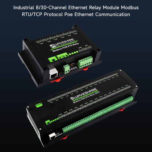 Modulo relè Ethernet a 8/30 canali Protocollo Modbus TCP Comunicazione Ethernet Poe