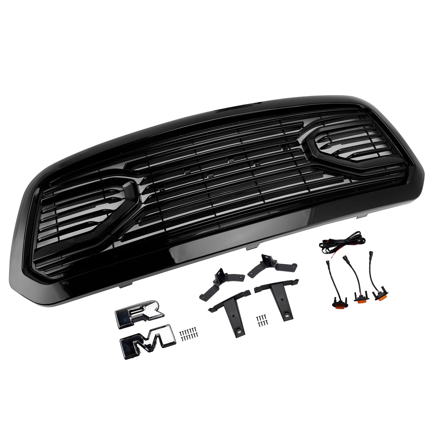 Griglia paraurti anteriore stile Big Horn Dodge Ram 1500 2013-2018 nera