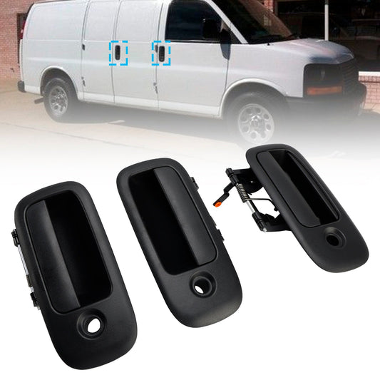 Set di 3 maniglie per porte esterne anteriori per Chevrolet Express 1500 2500 1996-2009