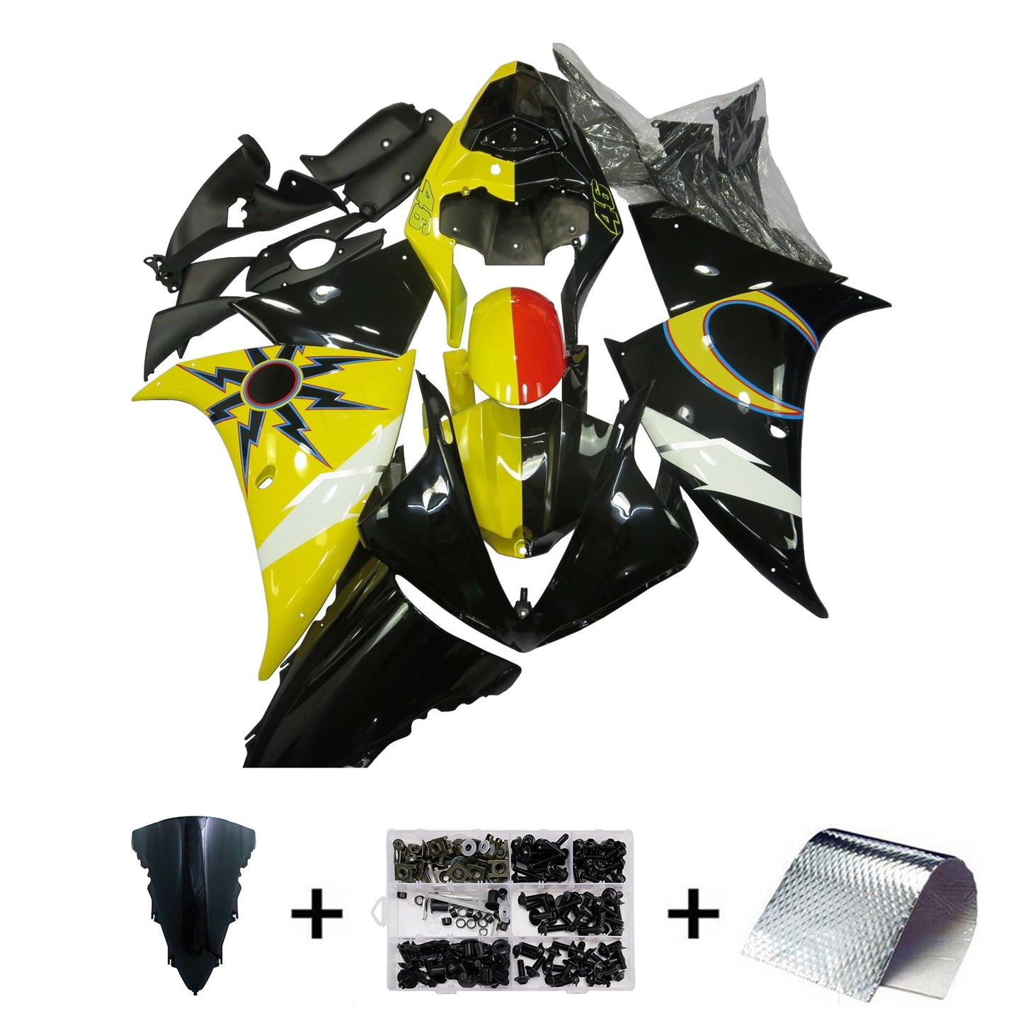 Kit carenatura iniezione plastica ABS per Yamaha YZFR1 YZF-R1 2012-2014