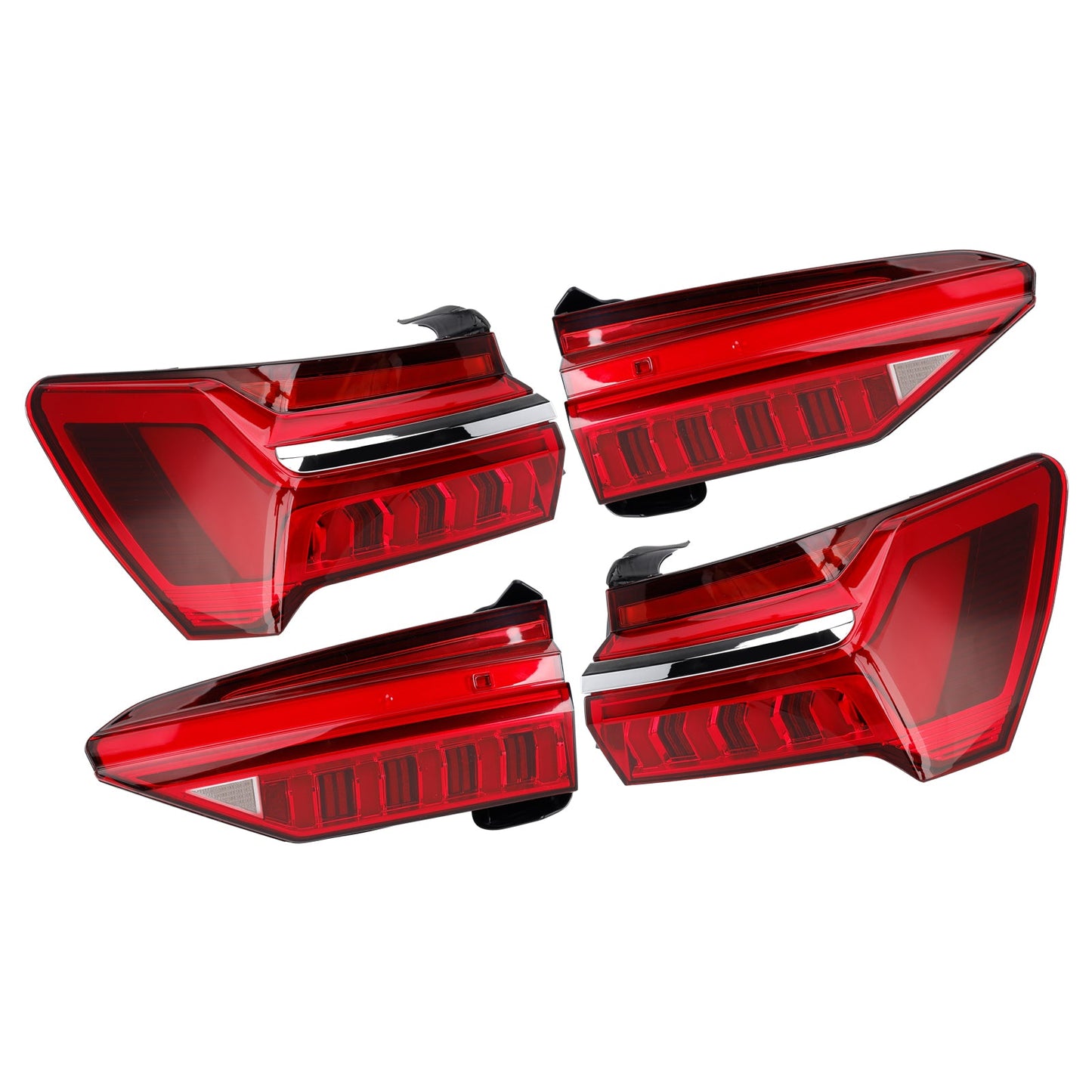2019-2023 Per Audi A6 C8 4 pezzi Gruppo fanale posteriore a LED sinistro, destro, esterno e interno