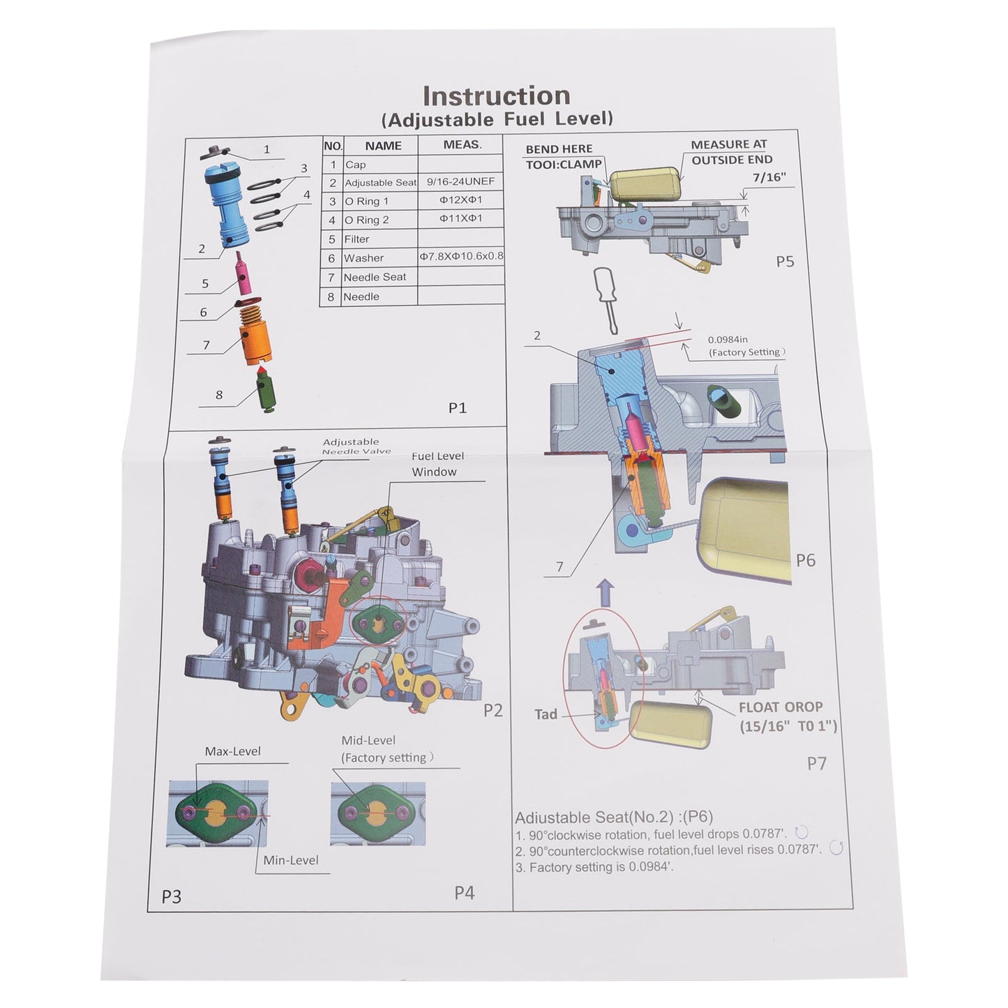 Carburatore a flangia quadrata per 4 corpi 1912-800 per serie Thunder 1912 Avs2 800 CFM