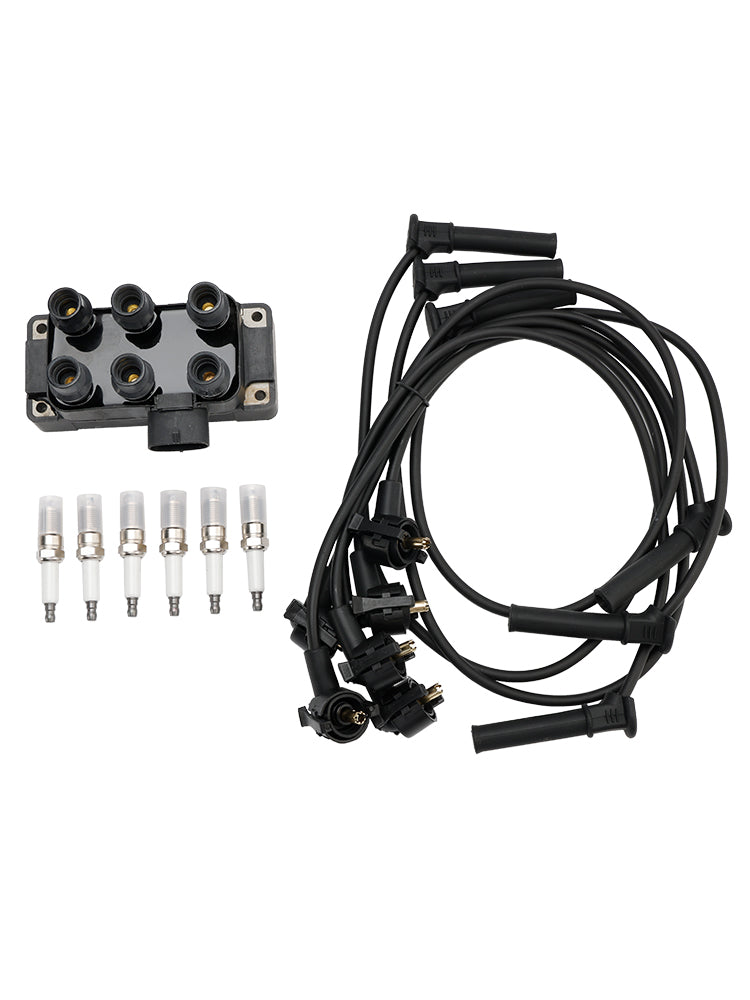 Bobina di accensione Mercury Mountaineer V6 4.0l 1998-2010+6 candele+6 cavi FD480 DG452 90TF12029A