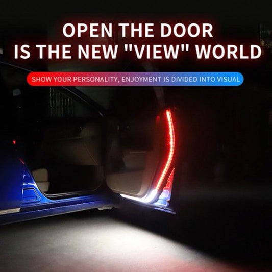 Strisce luminose decorative per portiere auto, lampeggianti, luce rossa e bianca, 1,2 m