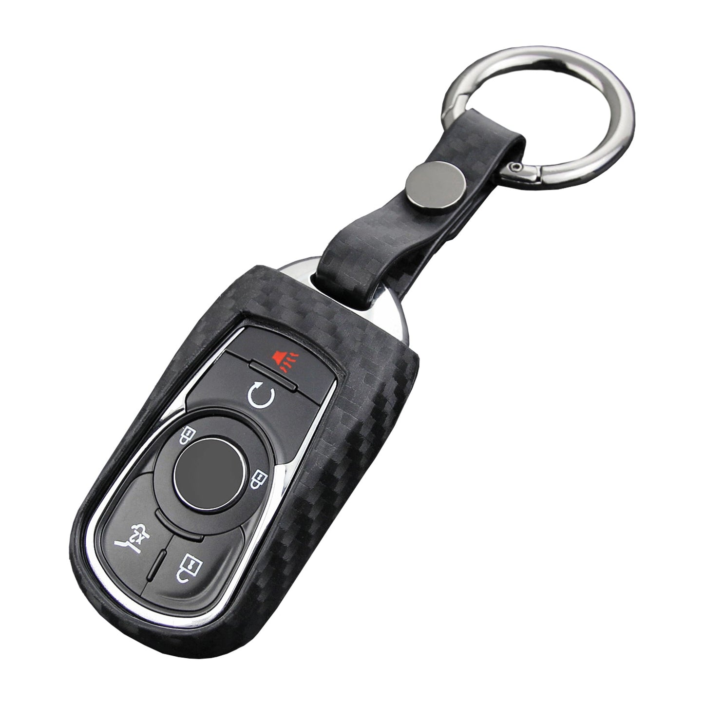 Custodia in pelle e silicone per chiave auto con fibbia per Buick