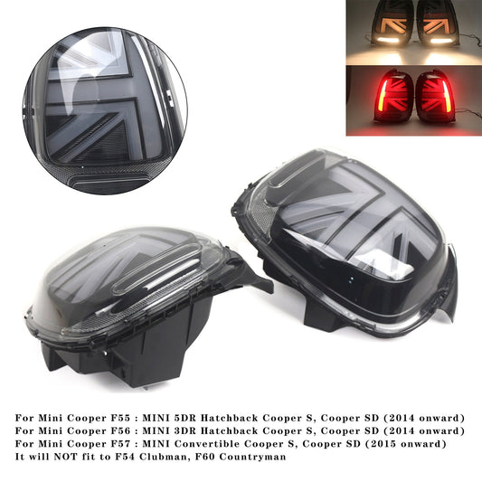Fanali posteriori a LED L&R per Mini Cooper F55 F56 F57 2014-2023 fumé