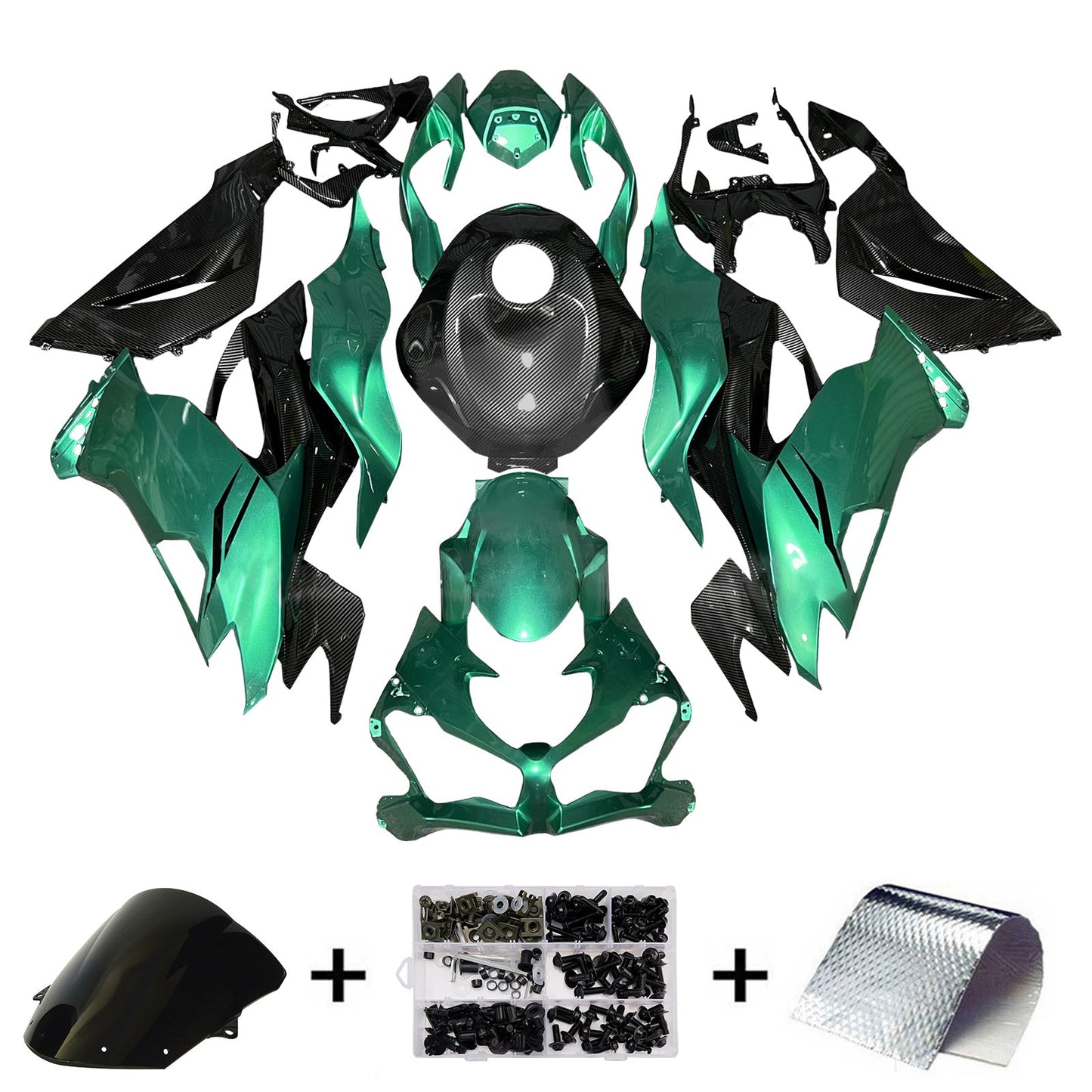 Kit carenatura iniezione in plastica ABS adatto per Kawasaki ZX6R 2019-2023
