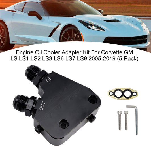 Kit adattatore per radiatore dell'olio motore Corvette GM LS LS1 LS2 LS3 LS6 (confezione da 5) 2005-2019