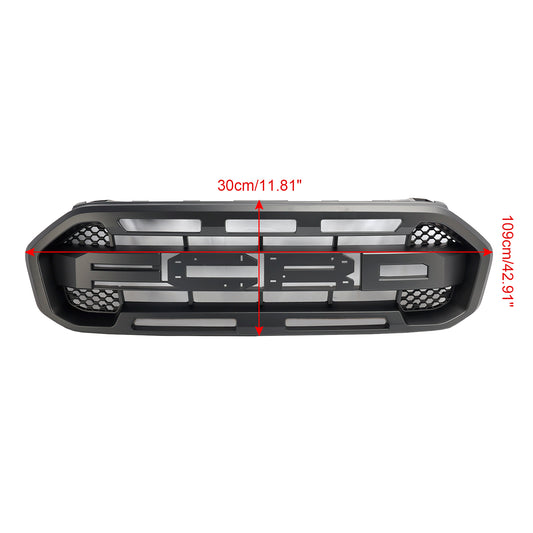Per Ford Ranger 2019-2023 Griglia per paraurti anteriore in stile rapace nero