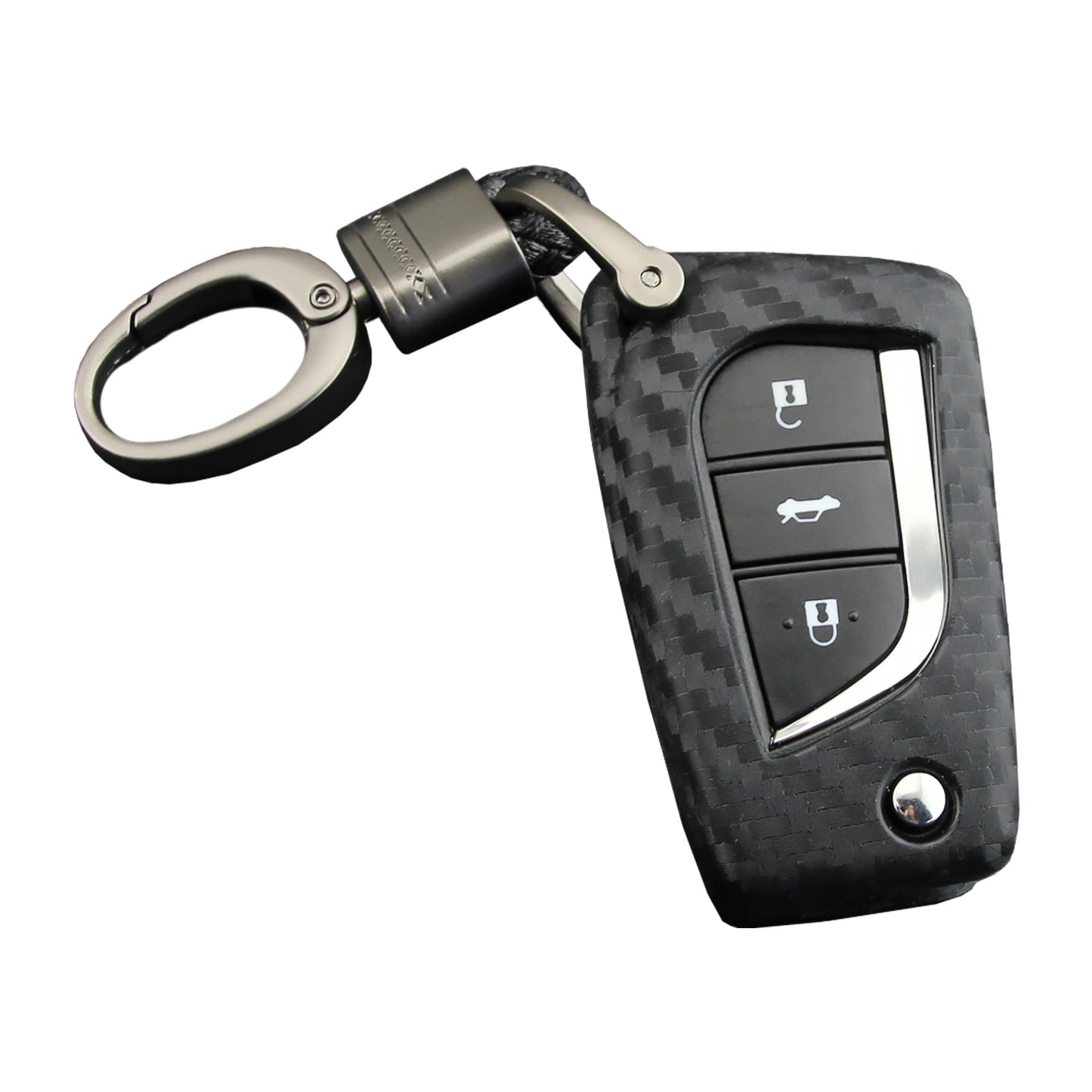 Custodia in similpelle e silicone per chiave auto con fibbia per Toyota