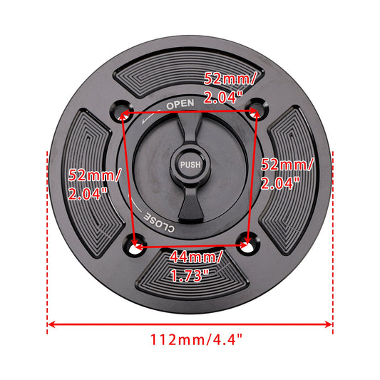TAPPO CARBURANTE A ROTAZIONE RAPIDA IN BILLET PER KAWASAKI KLX230/R Z650 Z650RS Z900 2017-2025