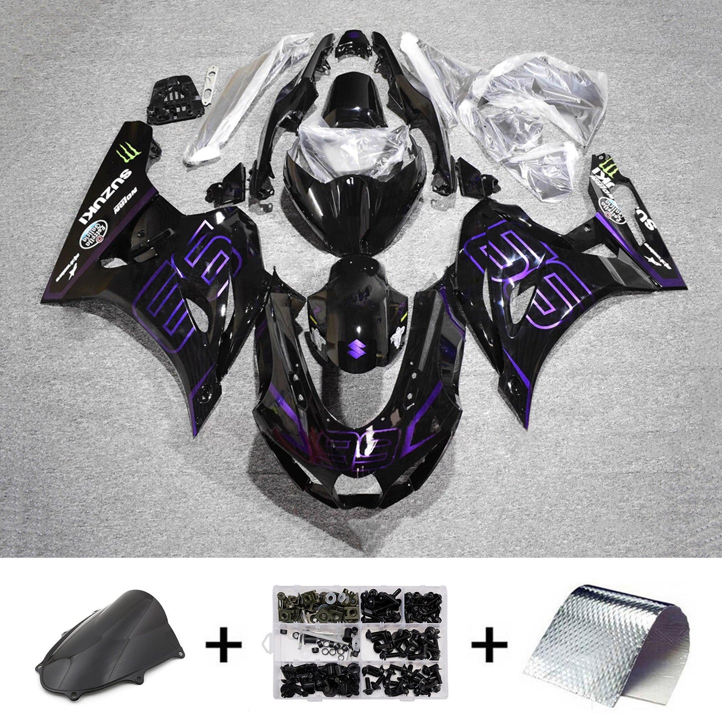 Kit carenatura iniezione plastica ABS per Suzuki GSXR1000 2017-2025 K17