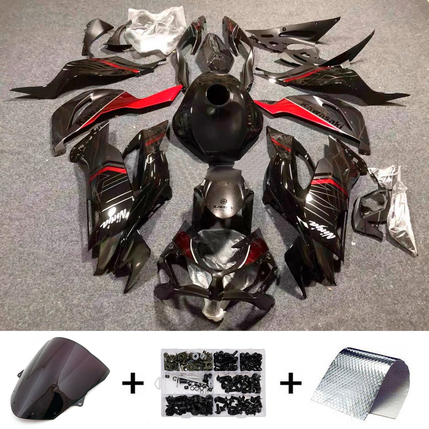 Kit carenatura iniezione in plastica ABS adatto per Kawasaki ZX-6R 2024-2026