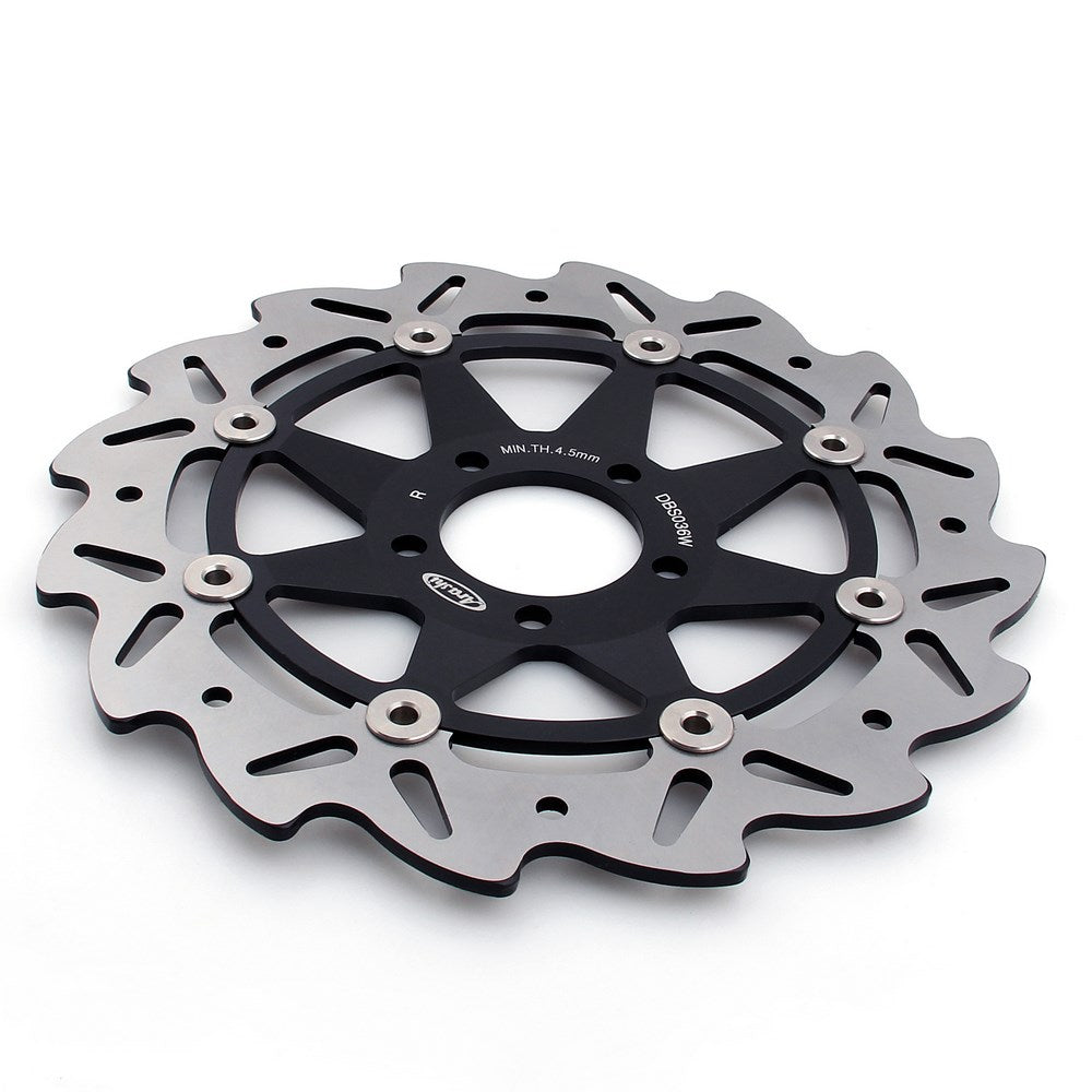 Coppia di dischi freno anteriori Wave per Kawasaki ZX-12R ZX1200 Ninja ZX1200B 2004-2006