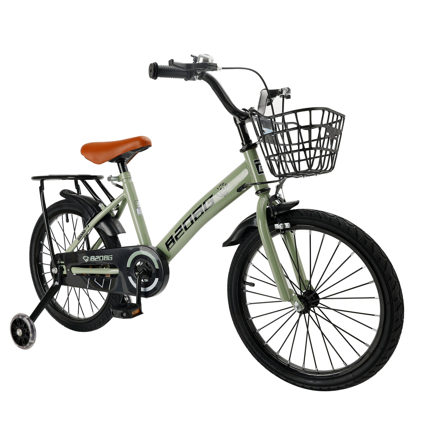 18 pollici di biciclette per bambini in bicicletta per bambini per età 7-9 anni con ruote ausiliarie
