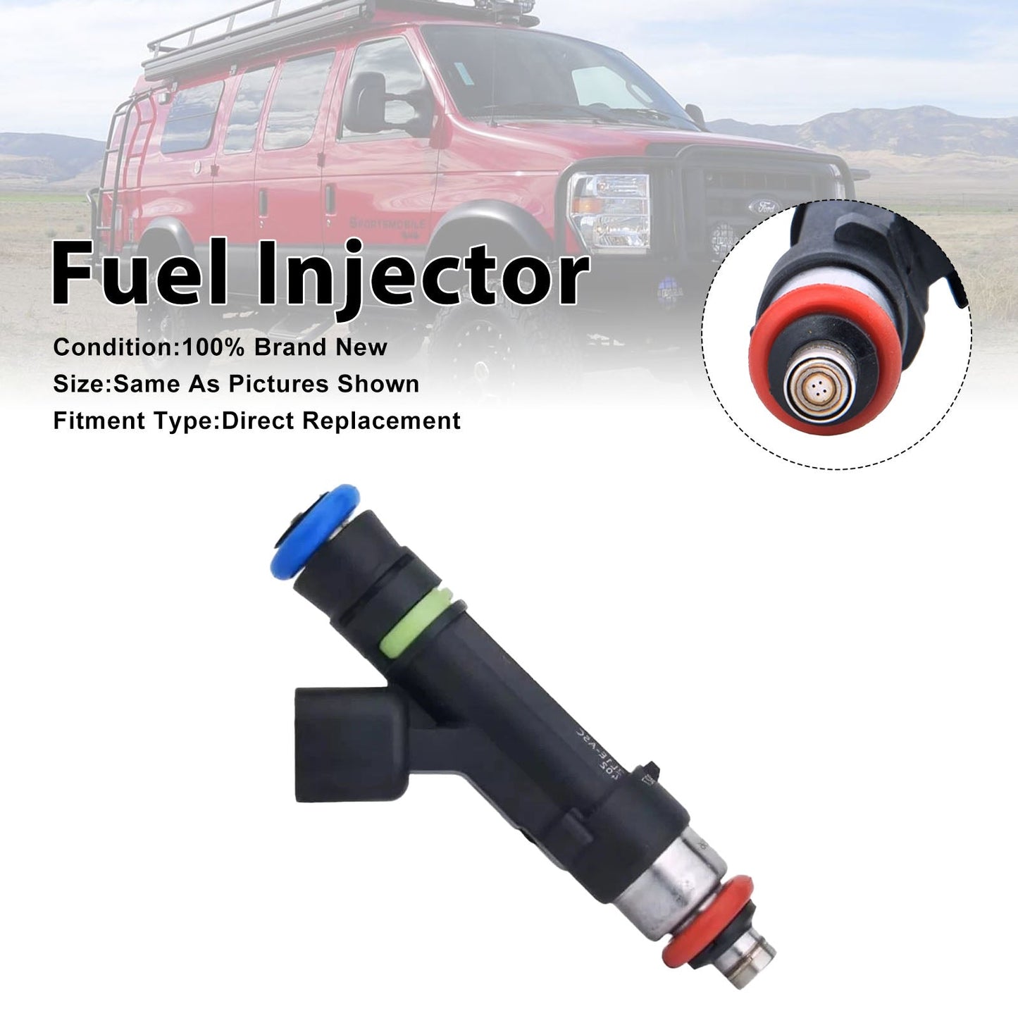 1 iniettore di carburante per Ford E-150 E-250 5.4L V8 2004-2009 0280158001