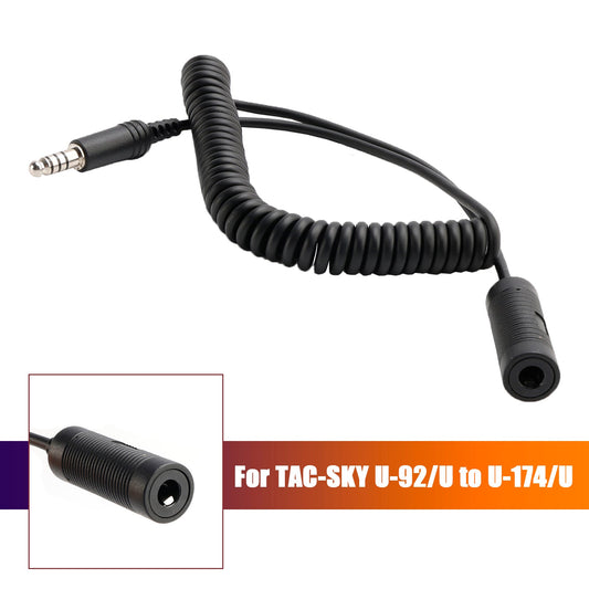 Cavo di prolunga per cuffie tattiche con spina da 7,1 mm per TAC-SKY U-92A/U a U-174/U
